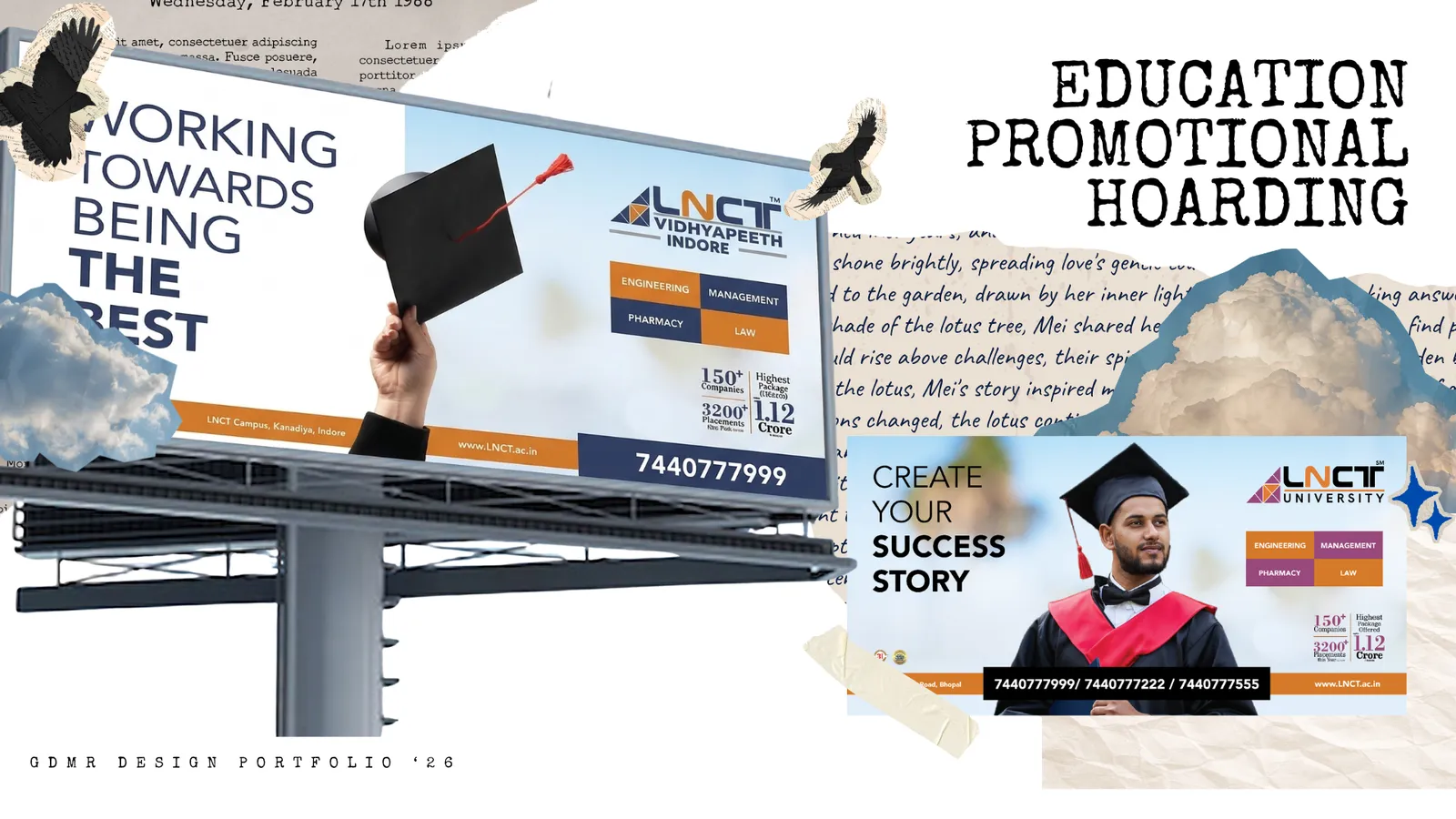 Education promotional hoarding for LNCT by GDMR